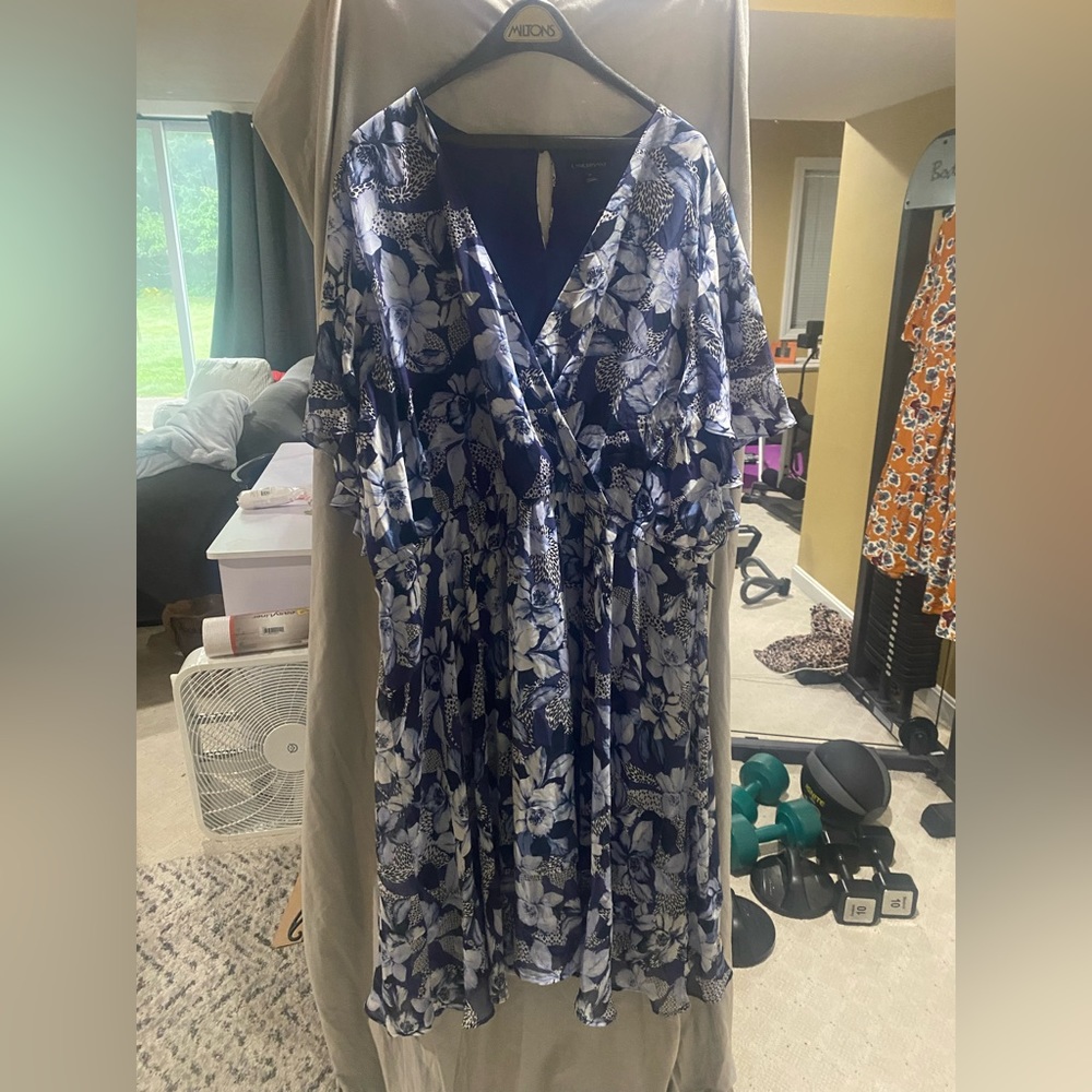Blue floral dress